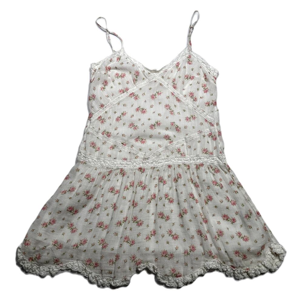 Ralph Lauren Denim & Supply white Sundress 100% Cotton gauze floral print Size L - Picture 4 of 13